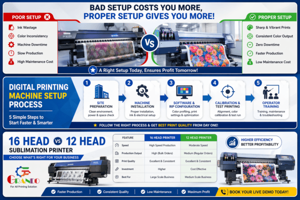 Digital Printing Machine Setup in Surat – Avoid Costly Mistakes