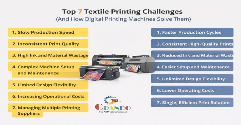 Top 7 textile printing challenges and digital printing solutions by Grando